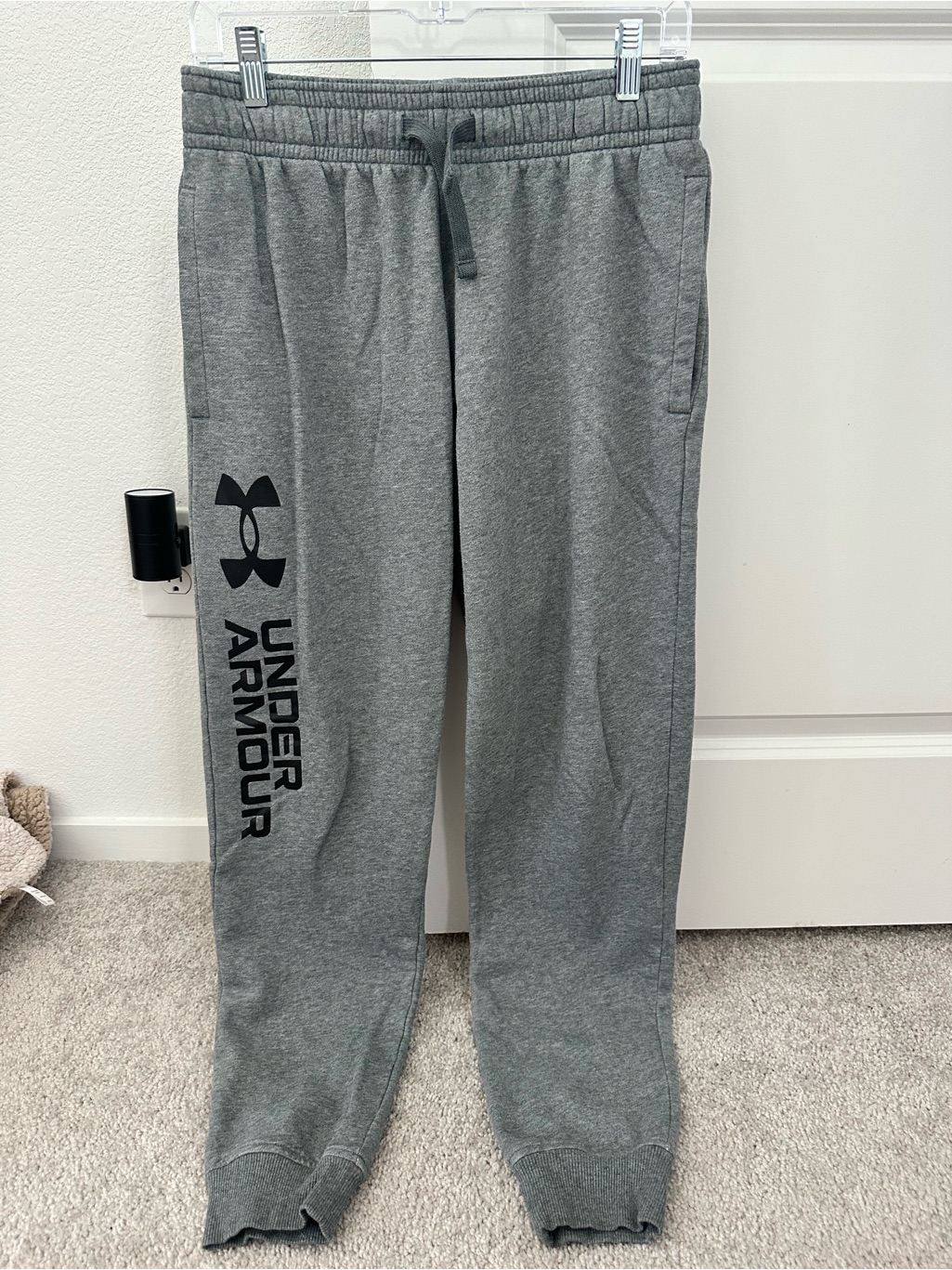 Under Armour Gray Sweatpants With Black Logo
